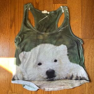 Green Polar Bear WWF/F21 Tank Top